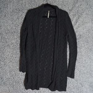 Leo & Nicole Gray Long Open Cardigan